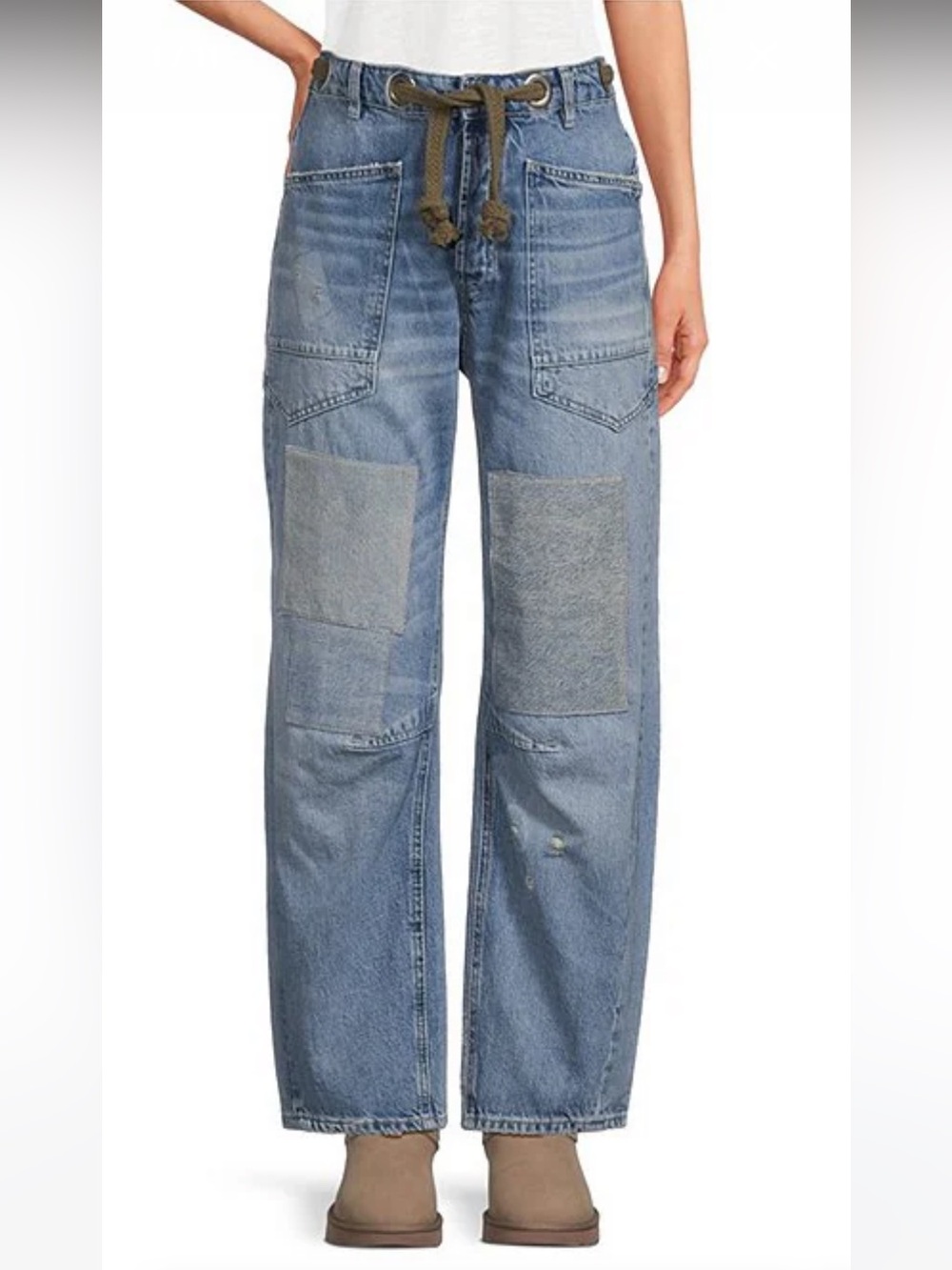 NWT🌷Free People Moxie Low Rise Pull-On Barrel Jeans